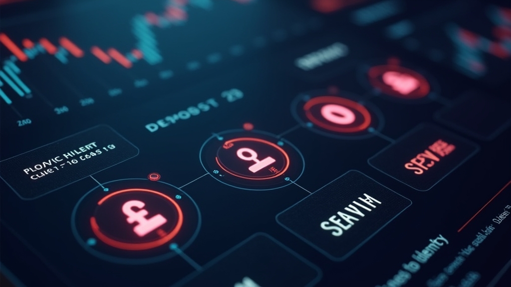 Betaalcontrole met storting en opname in een donkere casino-interface